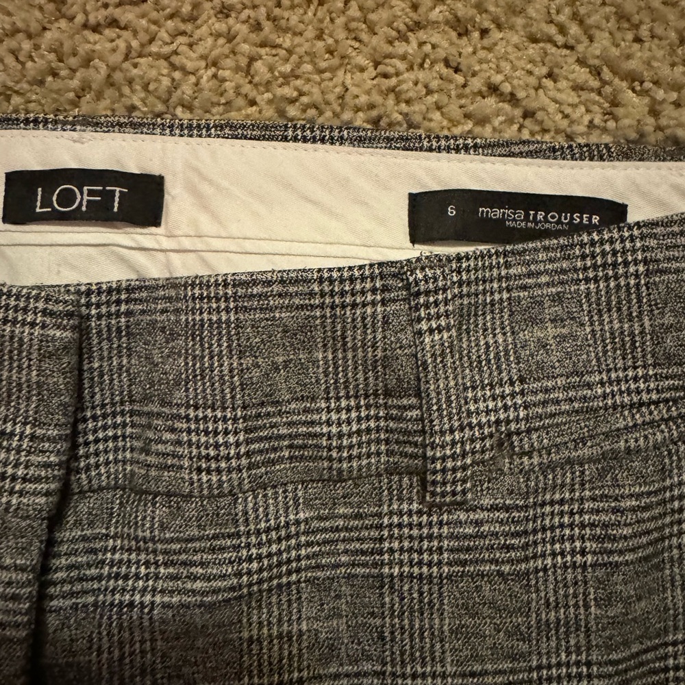 Loft Checkered Trousers. Size 6.